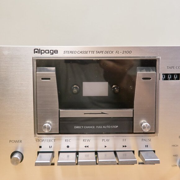 Rare Vintage Alpage (Alpine) FL-2100 Stereo Cassette Tape Deck, Made in Japan St - Picture 2 of 9